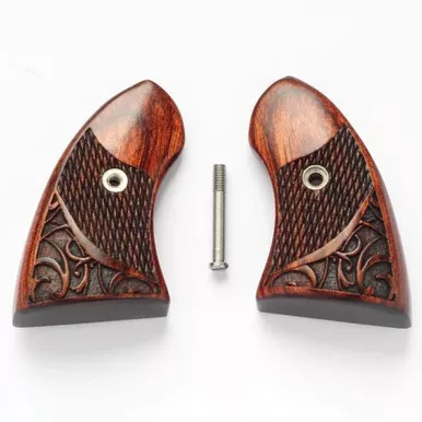 Rosewood Boot Grip 22Lr Engraved