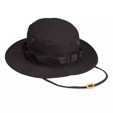 ROTHCO 100% Cotton Rip-Stop Black Boonie Hat (5819)