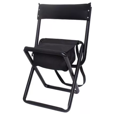 ROTHCO Deluxe Black Folding Stool w/ Pouch (4608)