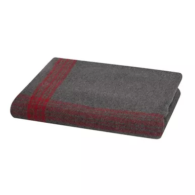 ROTHCO Grey/Red Striped Outdoor Wool Blanket (1096)