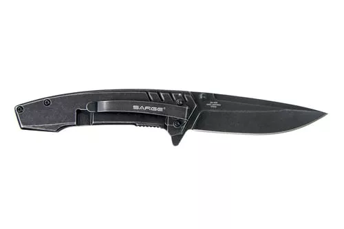 Sarge Knives Stone - Stonewash Frame Lock Folder