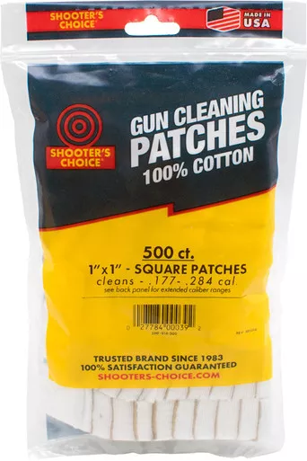 Shooters Choice Cleaning Patches 500 Pack 1 Inch Square