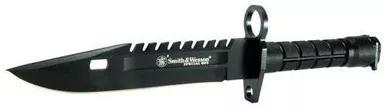 Smith & Wesson Special Ops M-9 Fixed Blade Knife 7.8" Bayonet Black