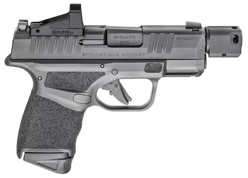 Springfield Armory HC9389BTOSPSMC Hellcat RDP Micro-Compact 9mm Luger 3.80" 13+1,11+1 Black Black Melonite Steel Slide Adaptive Textured Black Polymer Grip Includes Shield SMSc Red Dot
