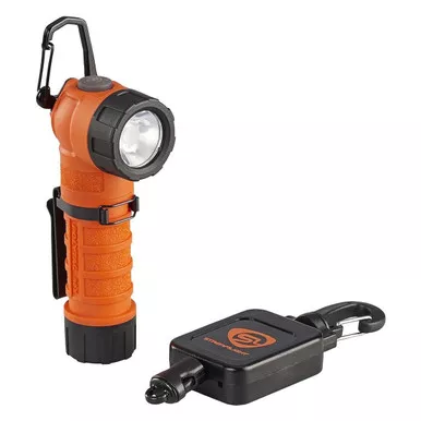 STREAMLIGHT PolyTac 90 LED Orange Flashlight with Gear Keeper (88832)