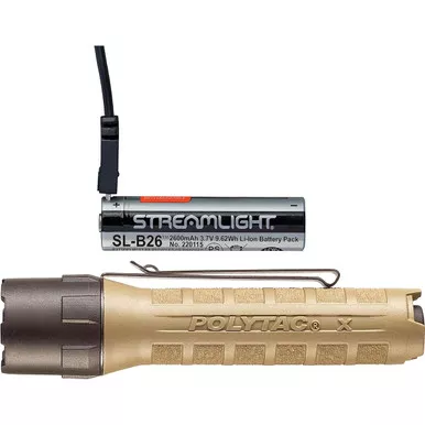 STREAMLIGHT PolyTac X USB 600 Lumens Coyote Flashlight (88612)