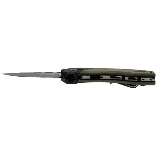 Telum Scorch Tactical Automatic Folding Knife 3-1/2 Drop Point Blade OD Green