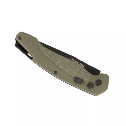 Telum Titan Tactical Automatic Folding Knife 4 Tanto Blade OD Green