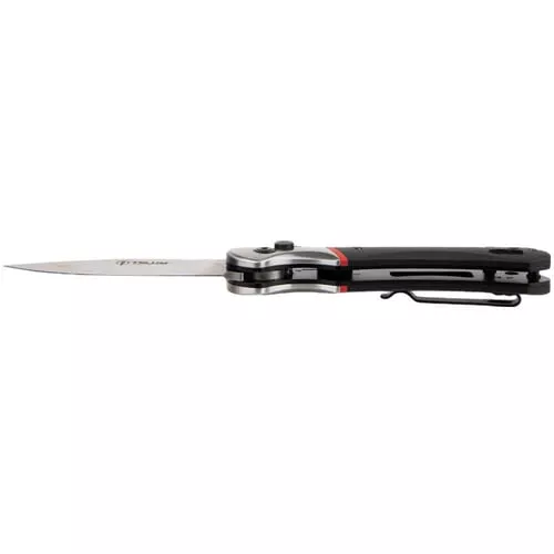 Telum Tremor Tactical Automatic Knife 3-1/2 Drop Point Blade Black