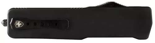 Templar Knives Premium Lightweight Slim Black Rubber Automatic Knife 3 1/4 Drop Point Blade Black