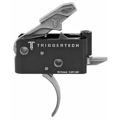 TriggerTech AR-15 Adaptable Curved Trigger 2-Stage Adjustable Stainless Steel Black