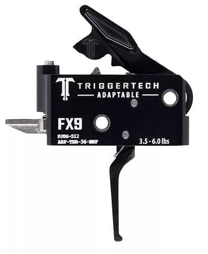 TriggerTech ARFTBB36NNF AdaptableTwo-Stage Flat Trigger with 3.50-6 lbs Draw Weight & Black PVD Finish for FN FX9