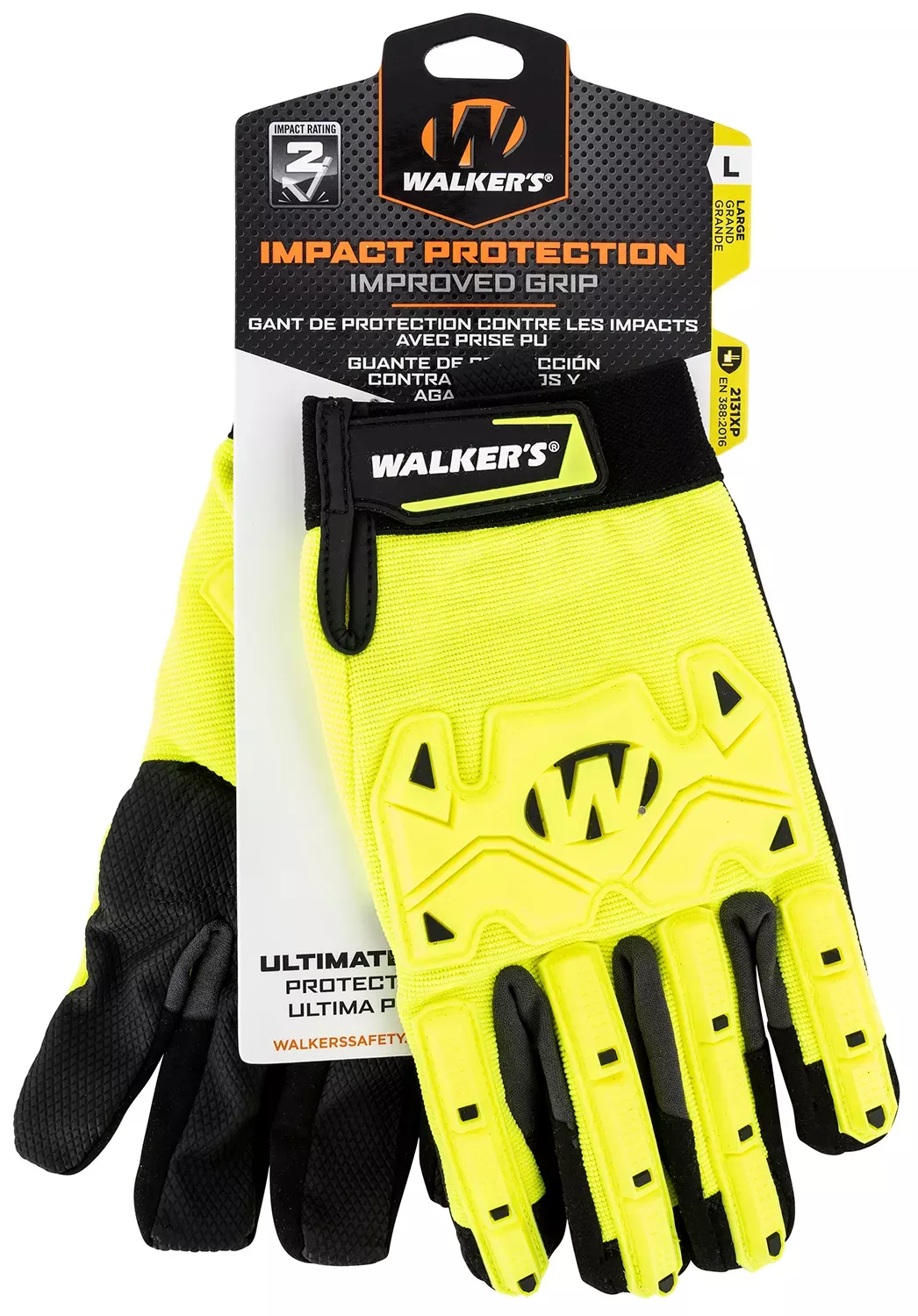 Walker's Cold Weather Impact Protection Black/Yellow Synthetic Leather Small