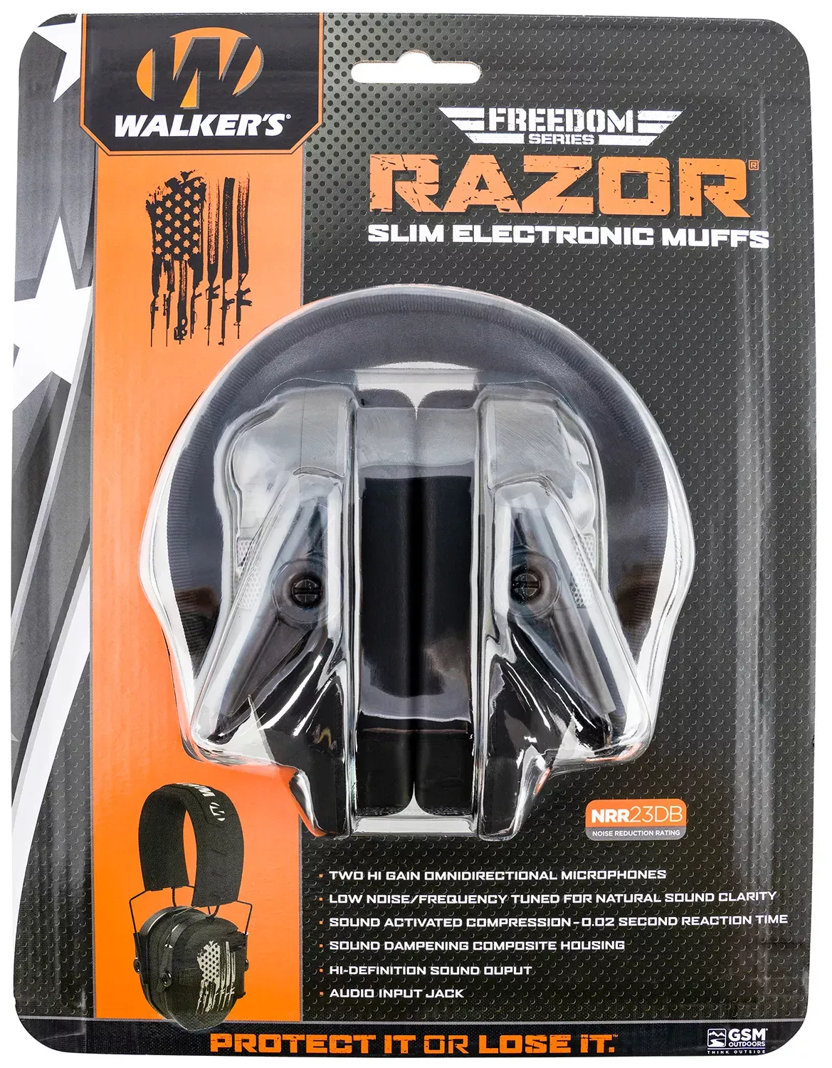 Walker's Razor Freedom Muff 23 dB Over the Head Ear Cups
