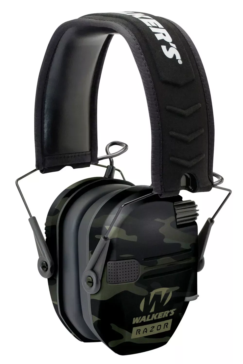 Walker's Razor Slim Electronic Muff Polymer 23 dB Over the Head Black MultiCam Ear Cups, Adult