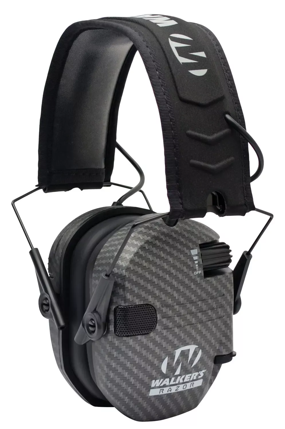 Walker's Razor Slim Electronic Muff Polymer 23 dB Over the Head Carbon Gray Ear Cups, Adult