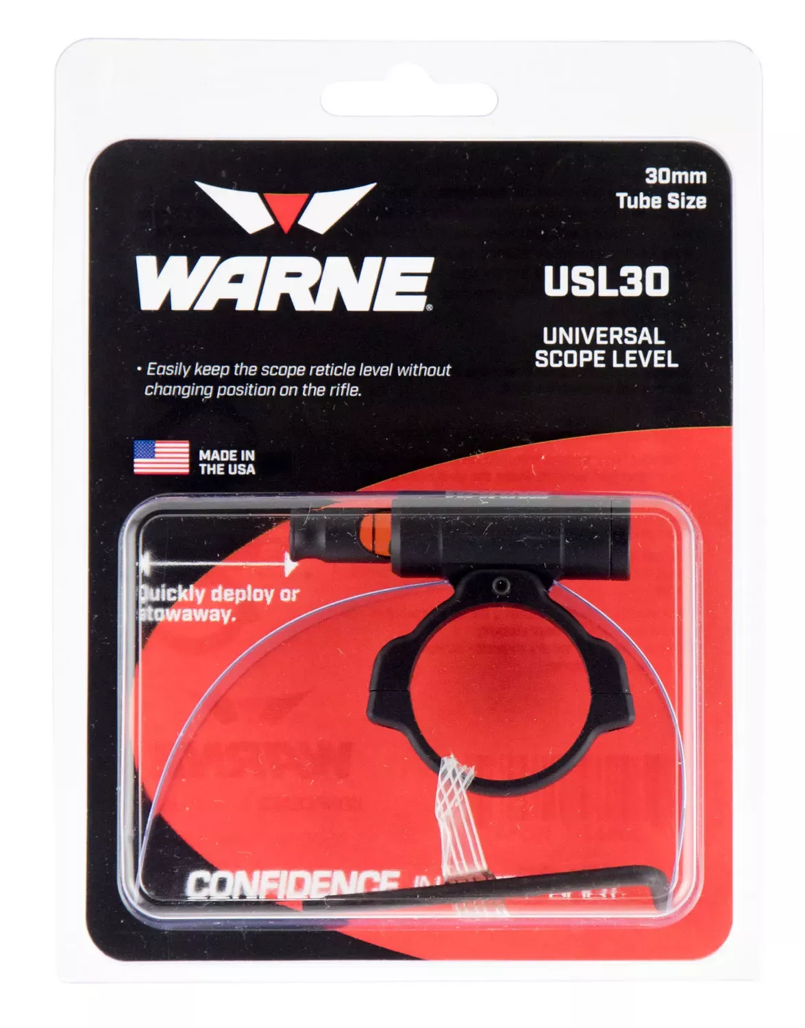 Warne Universal Scope Level30mm Tube Diameter Universal Aluminum Black