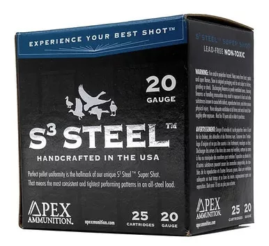 WF S3 Steel 20GA 3" 1oz #3 25/Bx