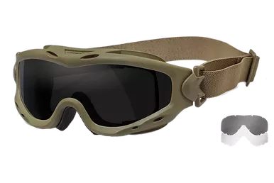 Wiley X Spear Tactical Goggles Tan Frame/Smoke Gray Lens