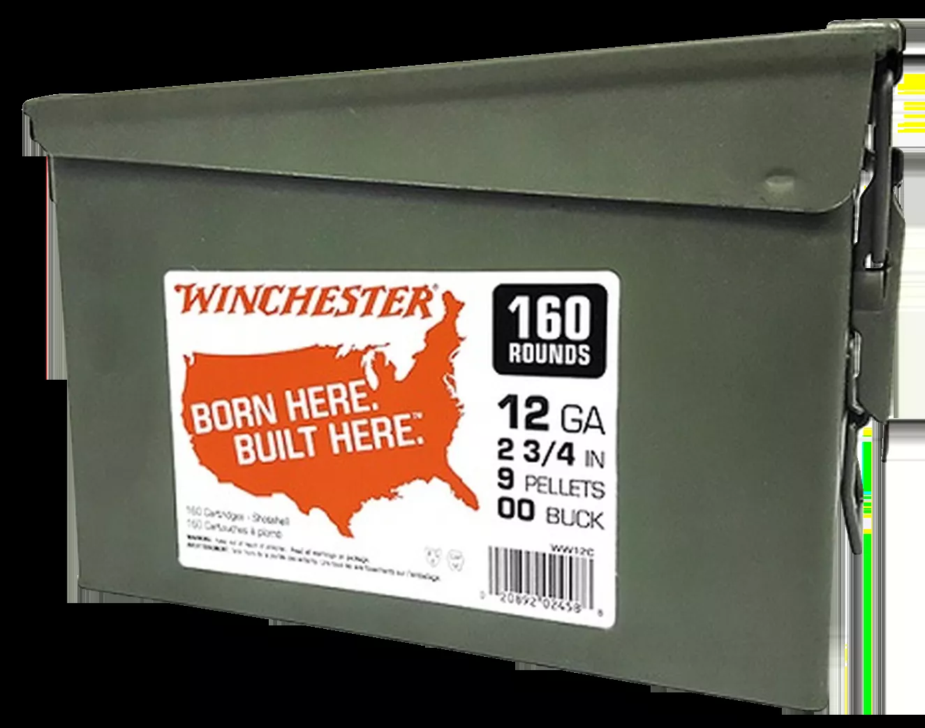 Winchester 12ga 2.75" 9-Pellet 00Bk 160rd Can