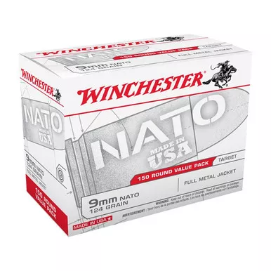 Winchester 9mm NATO 124gr FMJ 150rd Value Pack