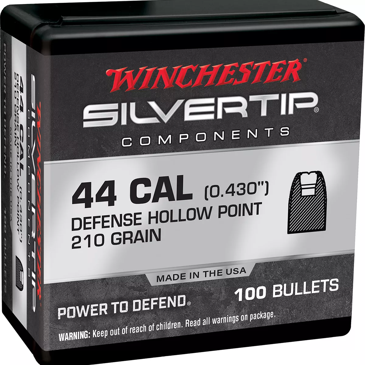 Winchester Ammo 44 Mag 210 Gr Silvertip Hollow Point 100/Box