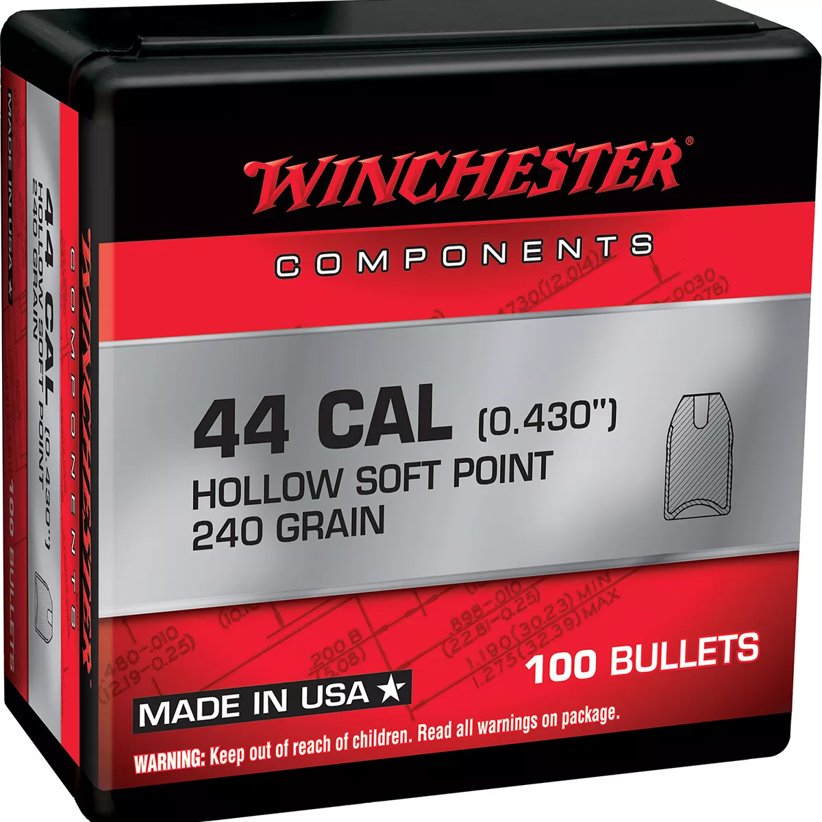 Winchester Ammo 44 Spec 200 Gr SP 100/Box