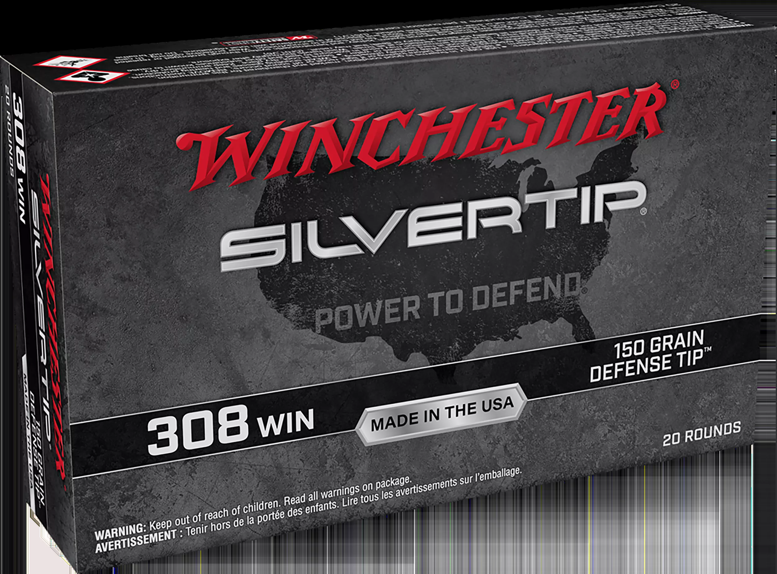 Winchester Ammo Silvertip308 Win 150 gr Defense Tip 20 Bx/10 Cs