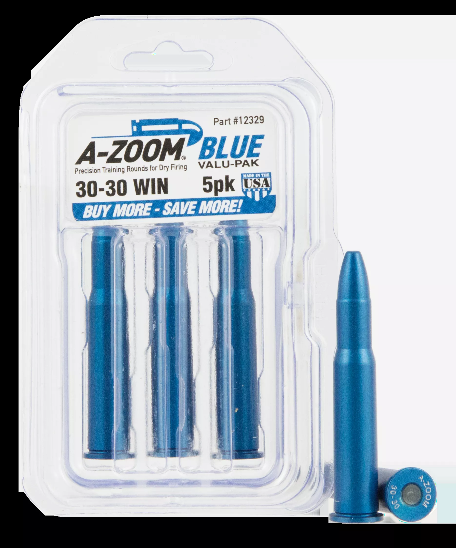 A-Zoom Blue Snap Caps Rifle 30-30 Win 5 Pack